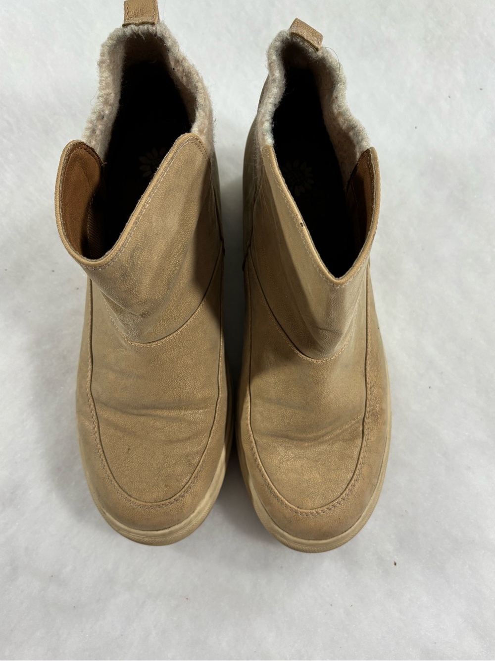 Yellow Box Tan Shearling-Lined Winter Ankle Boots